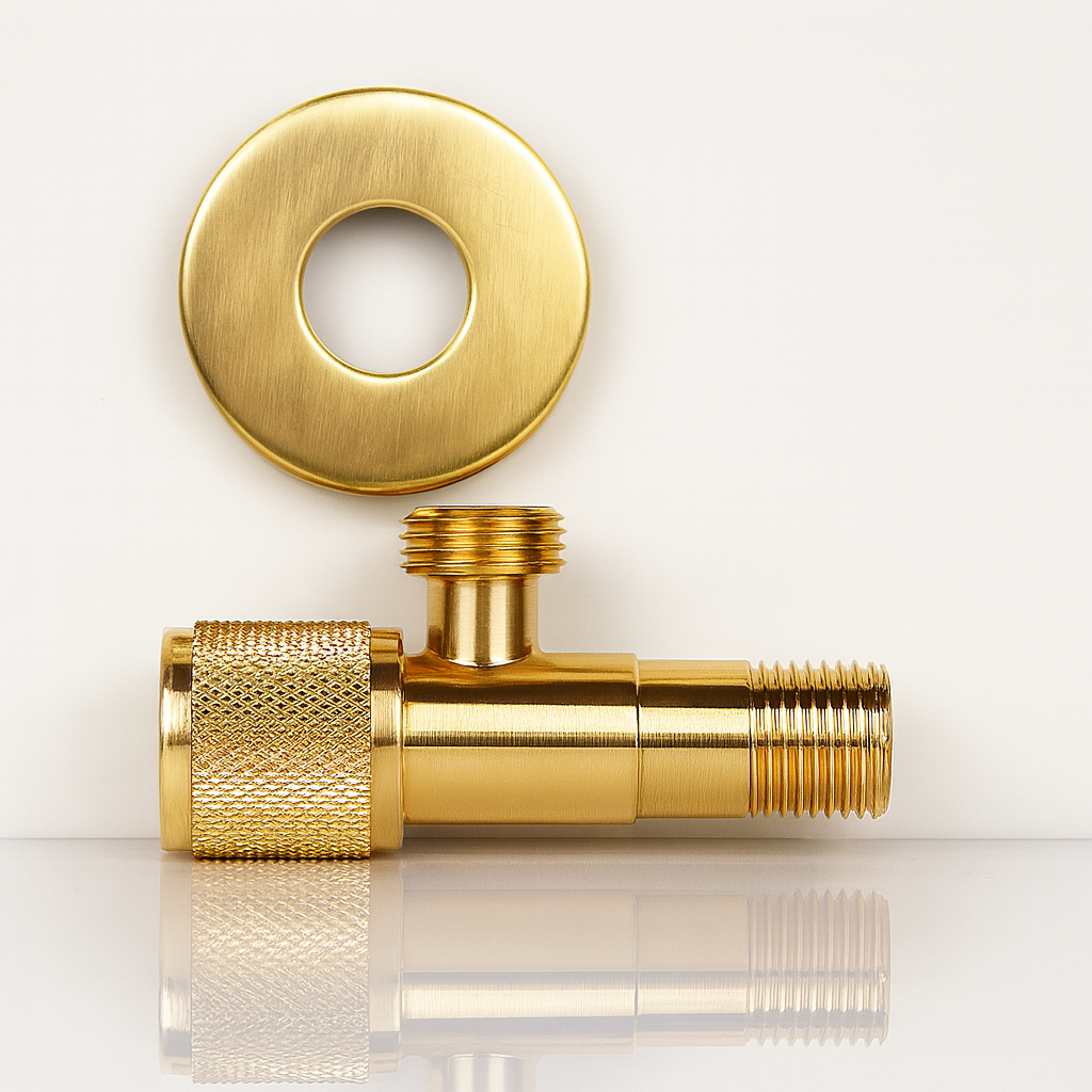 محبس زاوية وكره دائري ذهبي ايطالي