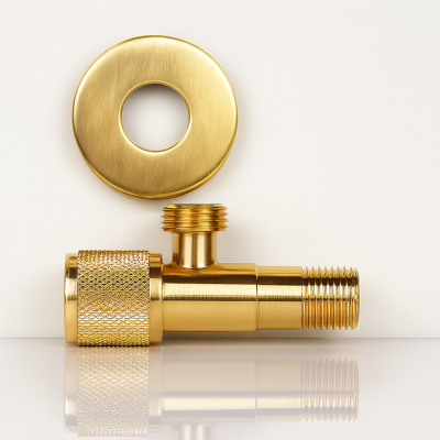 محبس زاوية وكره دائري ذهبي ايطالي