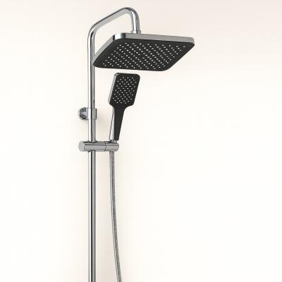 مسطرة دش مطري كروم مربع كامل بدون خلاط رئيسي